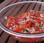 American Salsa Criolla chopped Tomato Salad Appetizer