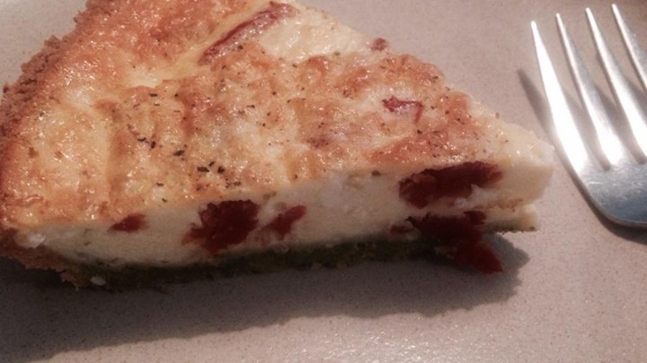 American Pesto Goat Cheese and Sundried Tomatoes Quiche Recipe Appetizer