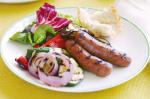 American Chipolatas And Chargrilled Vegetables With Garlic Mayo Recipe Appetizer