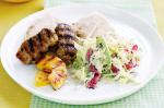 American Grilled Ginger Pork Sausages And Cabbage Salad Recipe Appetizer