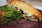 American Grilled Wild Mushroom and Brie Cheese Sandwich Appetizer