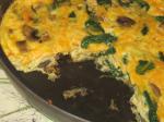 American Veggie Frittata With Spinach and Mushrooms Appetizer