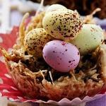 American White Chocolate Easter Nests Dessert