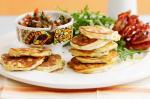 American Corn Fritters With Salsa Recipe Appetizer