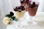 American White Chocolate Mousse With Black Forest Sauce Recipe Dessert