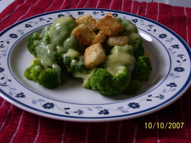 Chinese Broccoli Herbed Hollandaise Sauce Toasted Bread Crumbs Appetizer