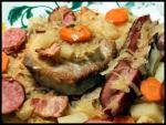 American Sauerkraut Smothered With Pork Chops and Sausage Appetizer