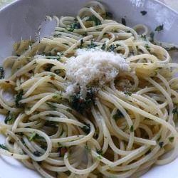 Italian Spaghetti with Garlic Parsley and Chili 1 Appetizer