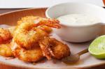American Coconutcrumbed Prawns With Lime Aioli Recipe Appetizer