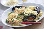 American Linguine With Prawns and Mussels Recipe Appetizer
