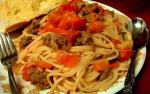 American Spaghetti with Sausage and Peppers 1 Dinner