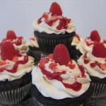 American Chocolate Cupcakes with Raspberry Frosting Dessert