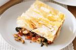 Australian Spinach Chargrilled Capsicum And Bolognaise Filo Bake Recipe Appetizer