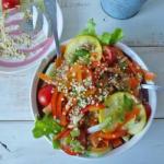 Color Salad with Bacon Jaglana recipe