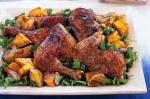 American Slowroasted Freerange Chicken With Asian Flavours And Warm Roasted Pumpkin Salad Recipe Appetizer