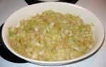 American Cabbage and Onion Saute Appetizer