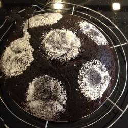 American Zucchini Chocolate Cake as Football Cake Dessert