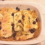 Cod in the Oven with Potatoes and Olives recipe