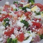 Swiss Broccoli Salad with Egg and Ham Appetizer