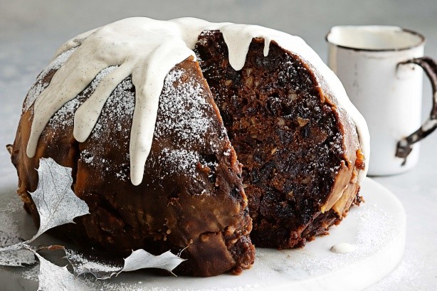 American Christmas Pudding With Spiced Creme Fraiche Recipe Dessert