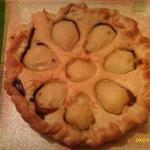 Tart with Pears and Two Chocolates recipe