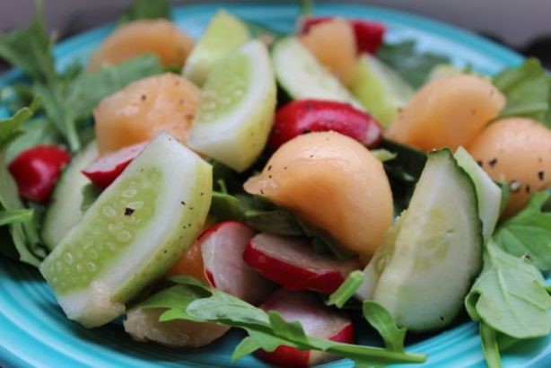 American Cucumber Melon Salad With Raspberry Vinegar Appetizer