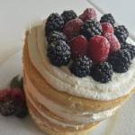 American Naked Cake of Red Fruits Dessert