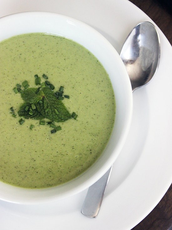 American Unwind and Debloat With Lowcalorie Cucumber Mint Soup Appetizer