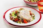 American Pork Steaks With Warm Cabbage And Bean Salad Recipe Dinner
