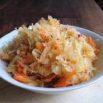 American Pig Iron with Cabbage Sauerkraut Carrots and Apple Appetizer