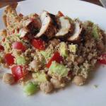 South African Couscous Salad with Chicken Dinner