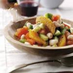 American Beans Orange Salad on Andalusian Art Dessert