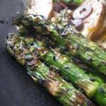American Green Asparagus from the Grill with Sesame Soya Sauce Appetizer