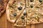American Onion Tart With Bacon or Olives Recipe Appetizer