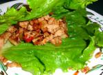 Chinese Pork Yuk Sung pork in Lettuce Leaves Dinner