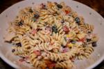American Chicken Pasta Salad With White Bbq Sauce Appetizer