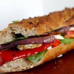 American Roasted Vegetables Baguette Sandwich BBQ Grill