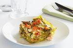Canadian Lasagne With Salmon Sauteed Vegetables And Pesto Alla Genovese Recipe Dinner