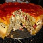 American Chicago Style Stuffed Pizza Recipe Appetizer