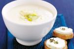 Canadian Leek Potato And Parmesan Soup With Goats Cheese Croutons Recipe Appetizer