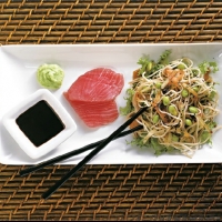 Japanese Tuna Sashimi with Rice Threads Appetizer