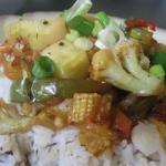 American Stirfried Sweet and Sour Vegetables Recipe Appetizer