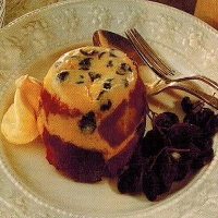 American Cointreau Bread Puddings With Orange Cream Dessert