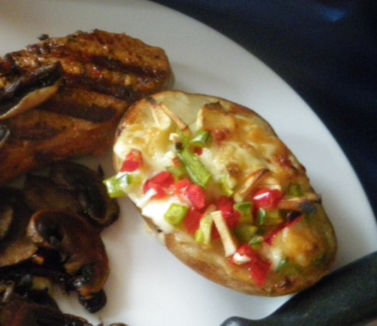American Fontina and Bell Pepper Baked Potato Topping Appetizer