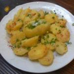 American New Potatoes with Spring Onion and Saffron Appetizer