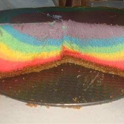 American Rainbow Cheesecake Dessert