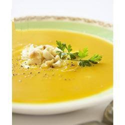 American Pumpkin Soup with Walnuts Appetizer