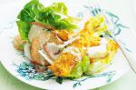 American Chicken Schnitzel Caesar Salad Recipe Appetizer