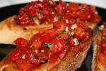 American Red Pepper Bruschetta no Tomatoes Appetizer