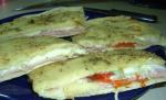 American Filled Focaccia With Ham and Melted Fontina Appetizer